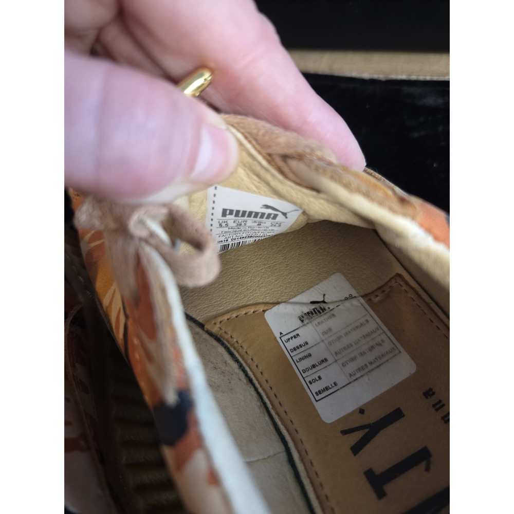 Puma x Fenty Rihanna Orange Camo Leather Platform‎ Creepers Women's 8 NEW - Picture 6 of 10